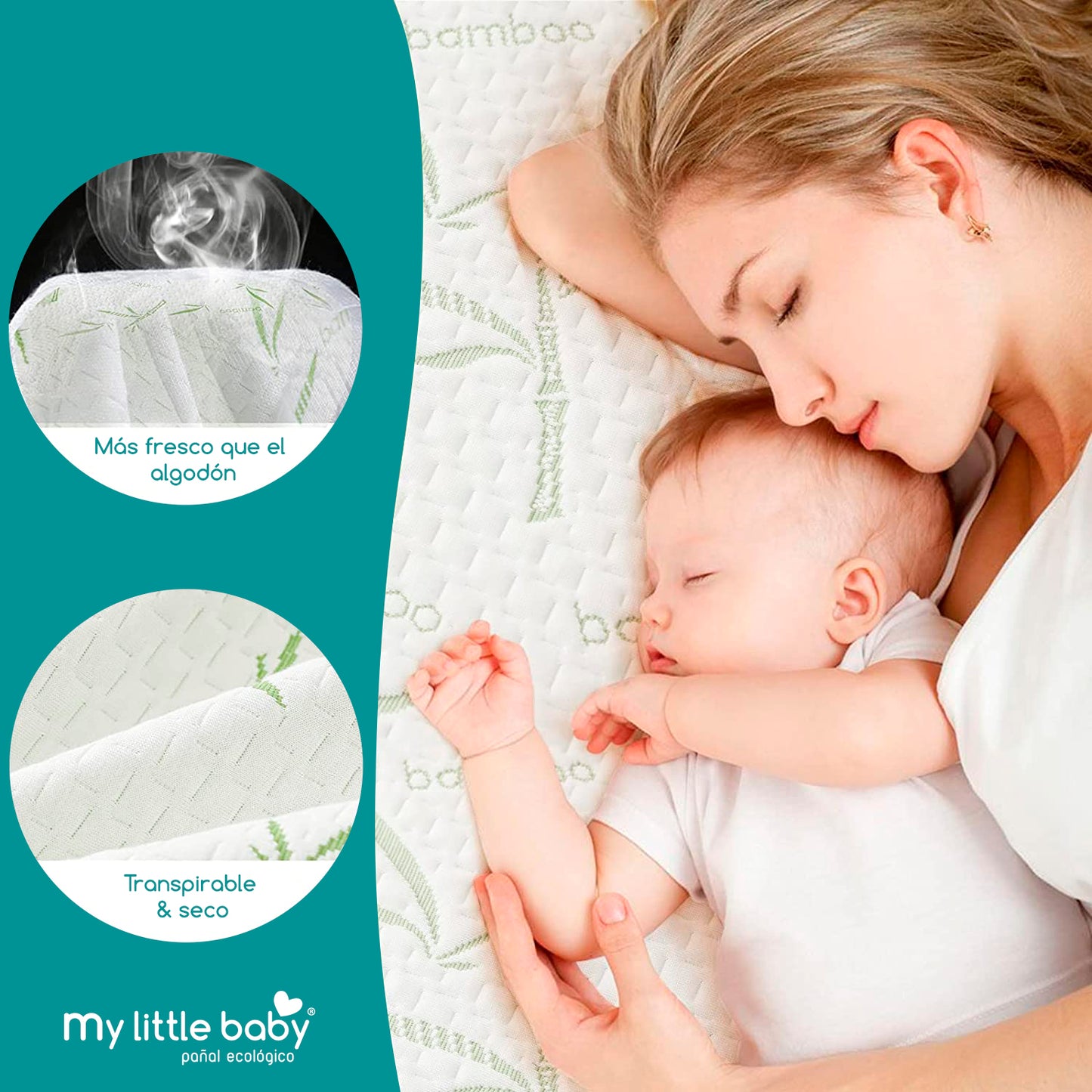 Colchón Memory Foam Impermeable de bambú