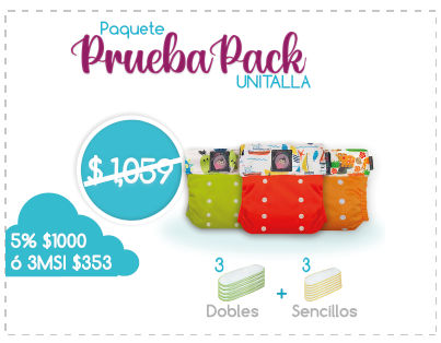 Prueba Pack 3 Pañales Ecológicos