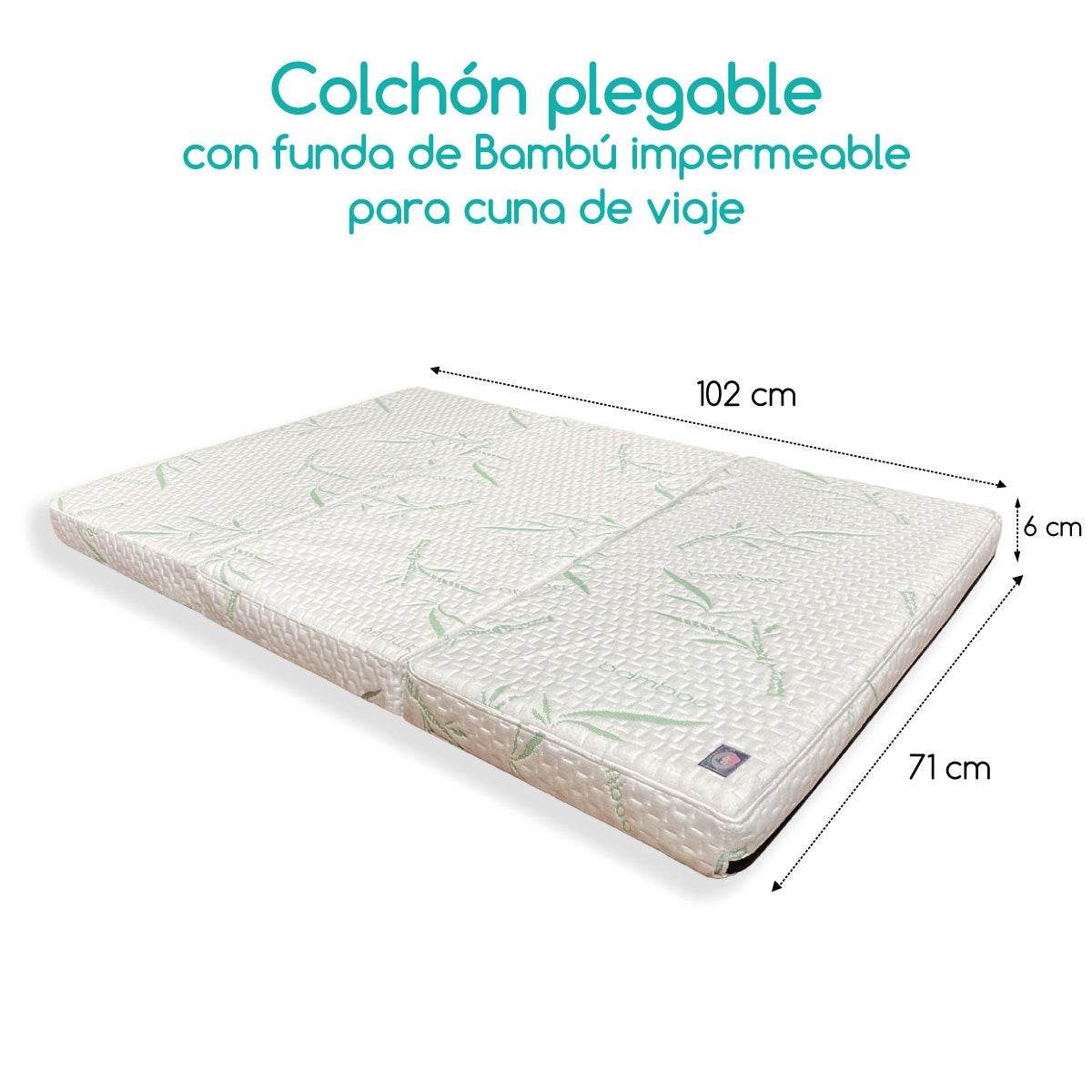Colchón plegable para cuna de viaje