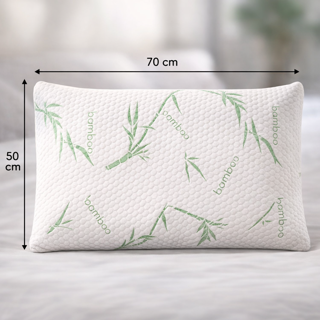 Almohadas Microgel Funda De Bambú Impermeable Lavable