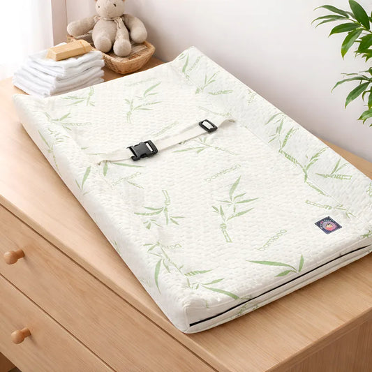 Colchón Cambiador para Bebé – Bambú Impermeable | Seguro y Cómodo en Cada Cambio de Pañal y Ropa | 80 x 40 x 11 cm |